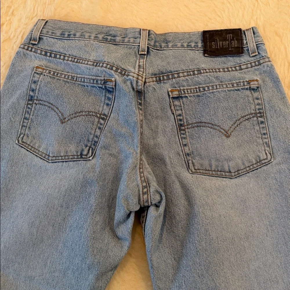 Vintage Levi’s SilverTab Loose Jeans 90s Grunge USA Made Size 13 Short Waist 34”